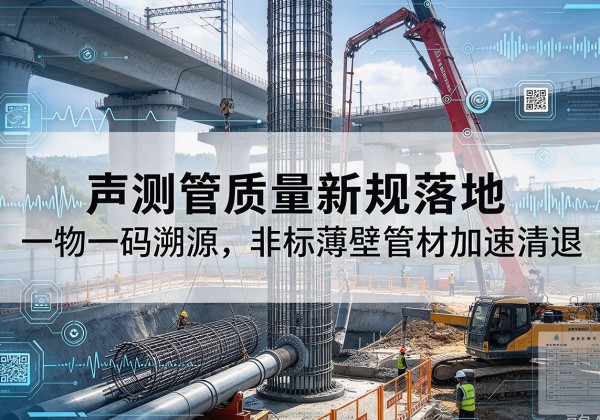 金秀声测管质量新规落地，一物一码溯源，非标薄壁管材加速清退
